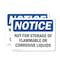 Signmission Not For Storage Of Flammable Or Corrosiveiquids OSHA Notice Sign, Vinyl Decal, 14in x 10in, 2PK OS-2PACK-NS-D-1014-L-15181 - alternate 1